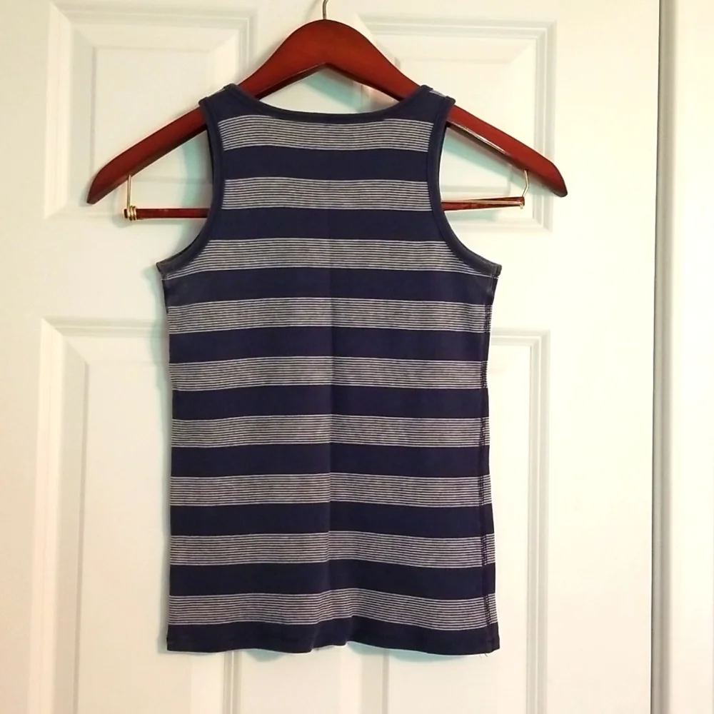 Gap Striped Tank, Girls Size L, Blue/White
